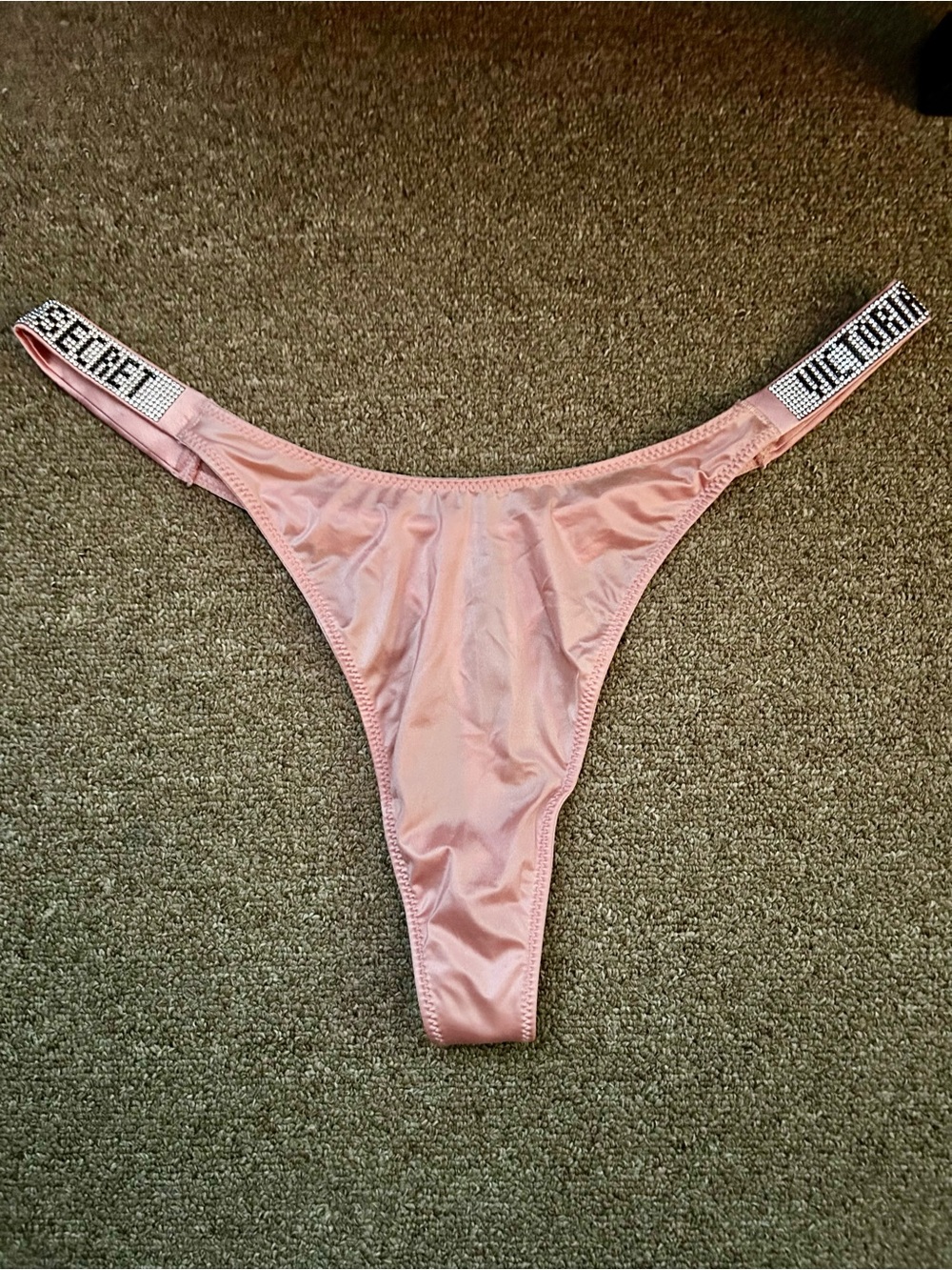 Victoria's Secret shine strap Satin Thong sz XL nwt